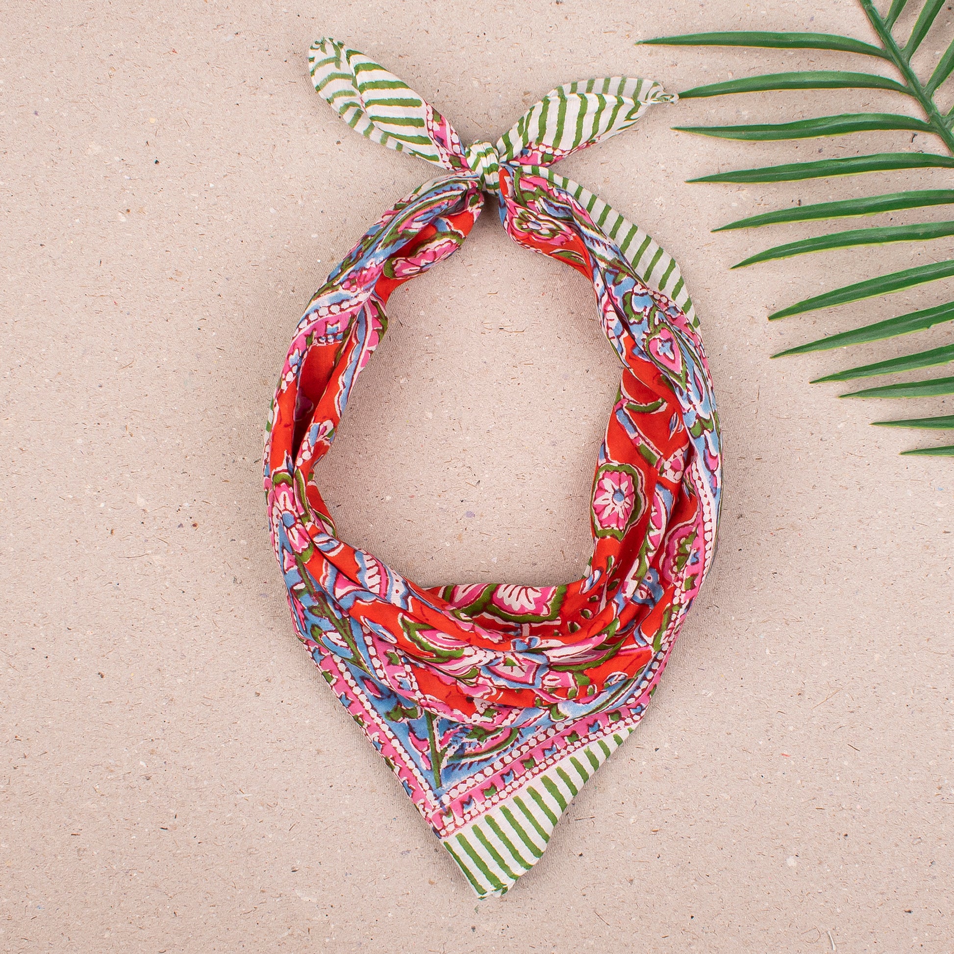 Reusable Handmade Cotton Bandanas, Lightweight Floral Printed Headband Bandana Scarf for Men & Women, Gift For Her