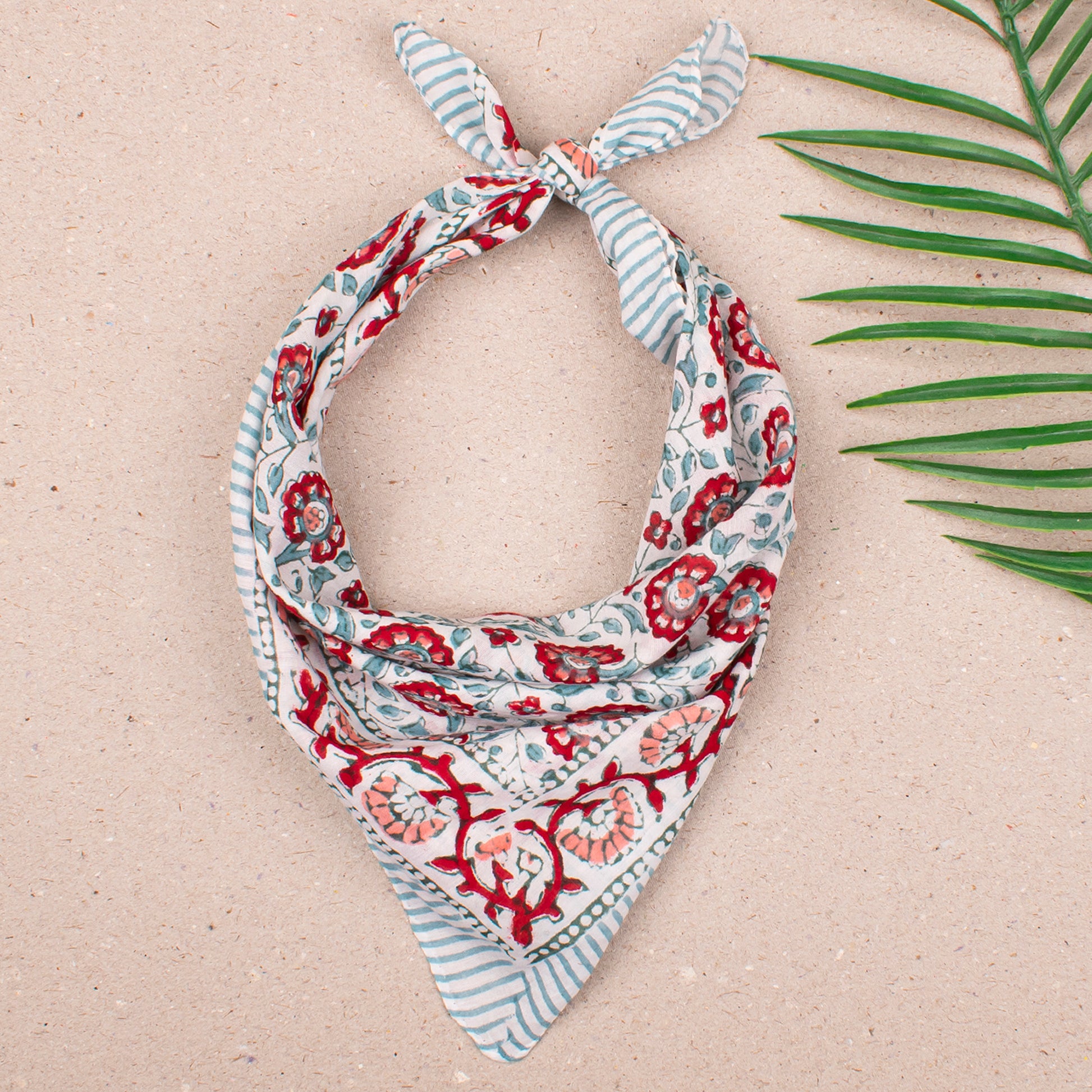Artistic Boho Cotton Bandana Scarf For Men & Women, Floral Printed Cotton Headwrap For Face &, Neck, Lightweight Headwrap For Gifting