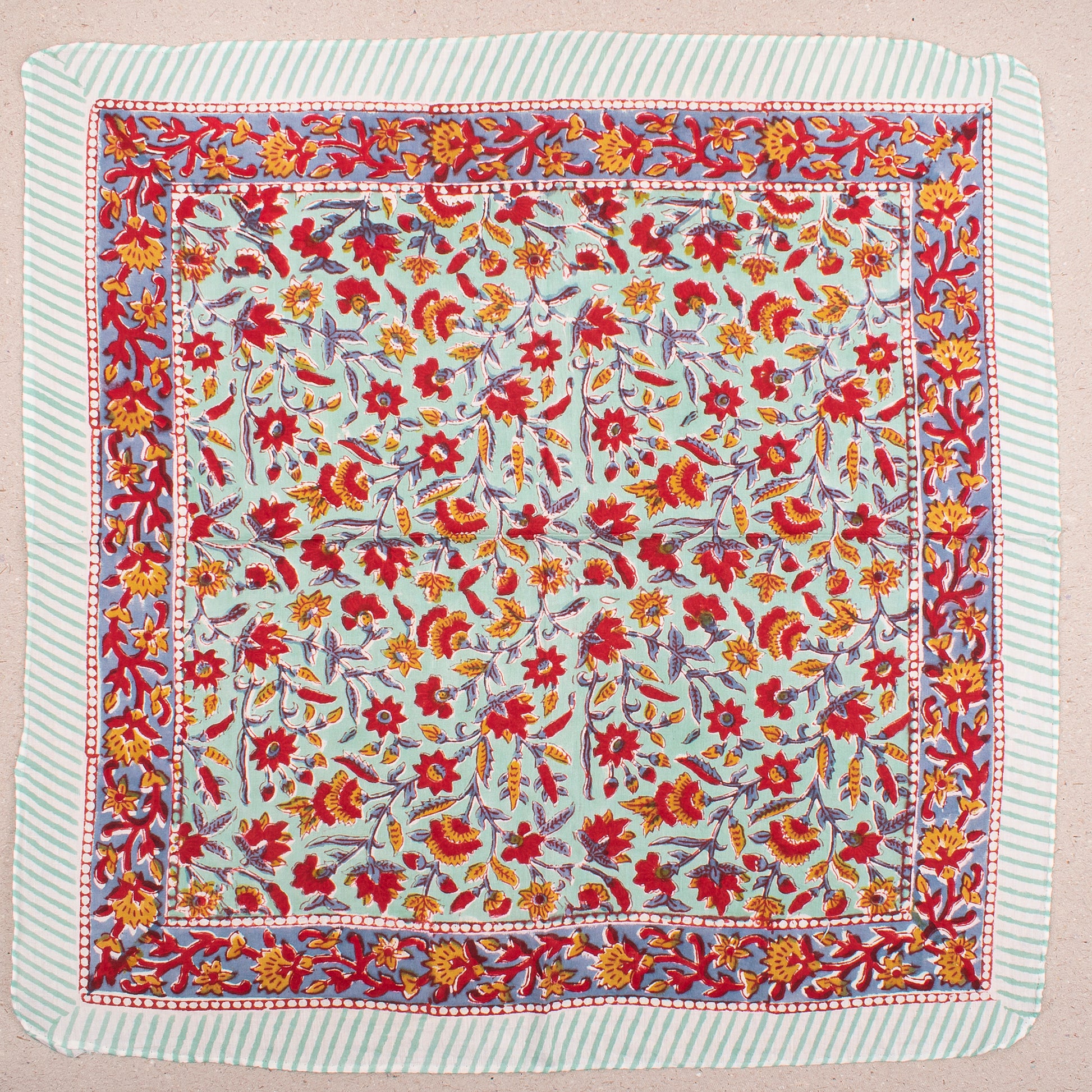 100% Pure Cotton Bandanas for Men & Women, Organic Headband Bandana Wrap for Men, Block Printed Bandana in Bohemian Style