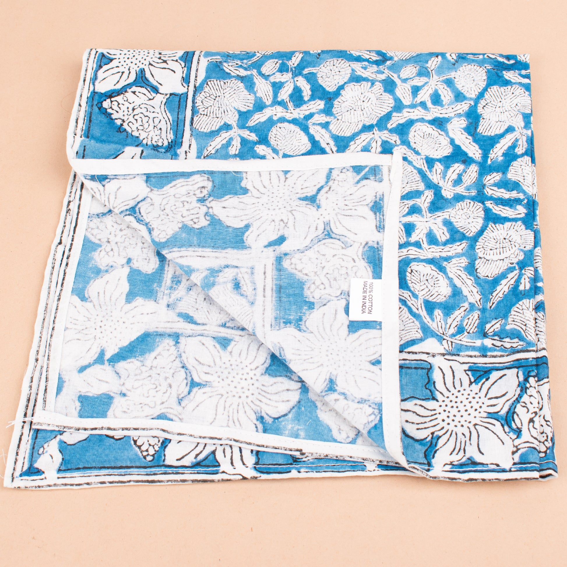 Stylish Cotton Bandana for Men & Women, Soft Breathable Fabric Head Wrap, Boho Paisley Print, Reusable Eco-Friendly Square Scarf for Neck, Hair and Face, or Outdoor Use