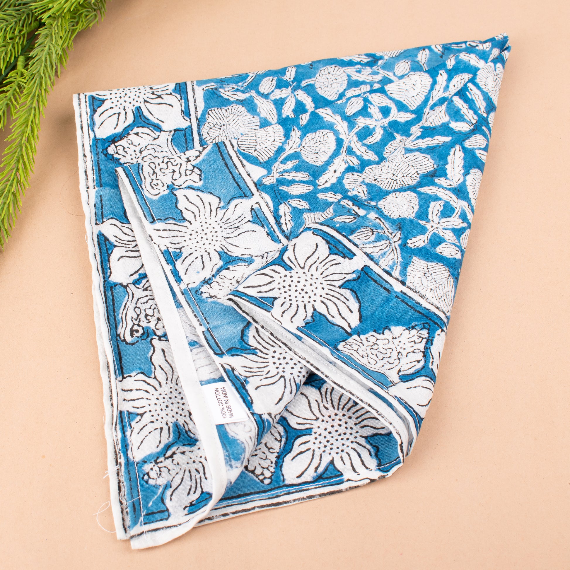 Stylish Cotton Bandana for Men & Women, Soft Breathable Fabric Head Wrap, Boho Paisley Print, Reusable Eco-Friendly Square Scarf for Neck, Hair and Face, or Outdoor Use