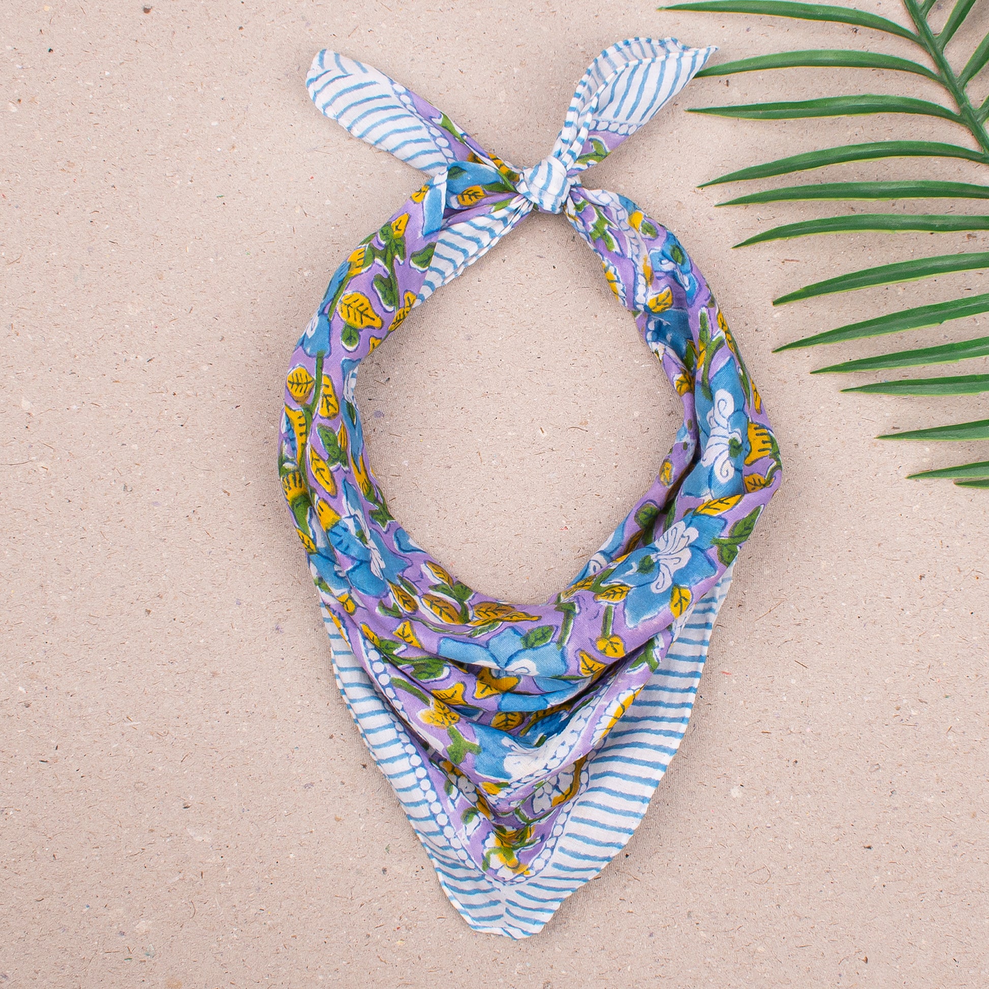 Handmade Reusable Cotton Bandanas With Floral Prints, Lightweight Headband For Neck Or Face, Bohemian Fashion For Her, Summer Wrap Gift