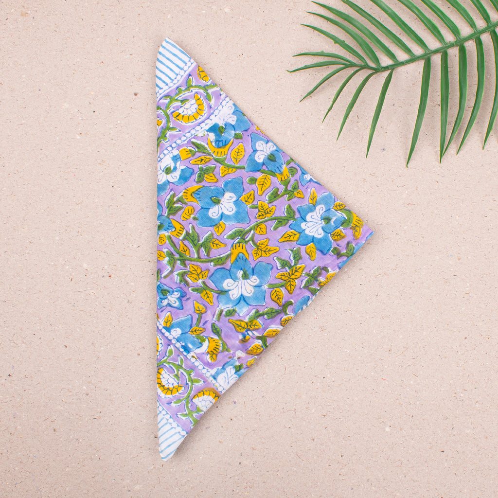 Handmade Reusable Cotton Bandanas With Floral Prints, Lightweight Headband For Neck Or Face, Bohemian Fashion For Her, Summer Wrap Gift