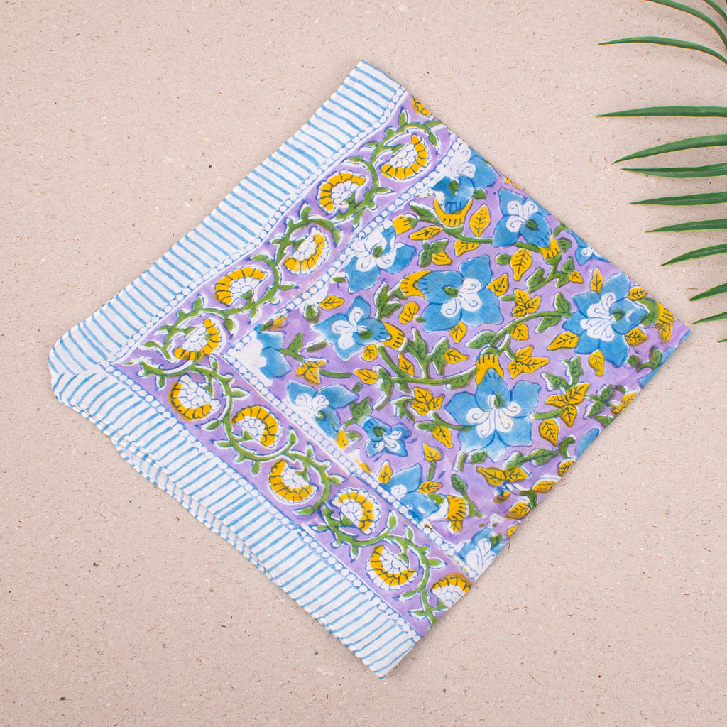 Handmade Reusable Cotton Bandanas With Floral Prints, Lightweight Headband For Neck Or Face, Bohemian Fashion For Her, Summer Wrap Gift