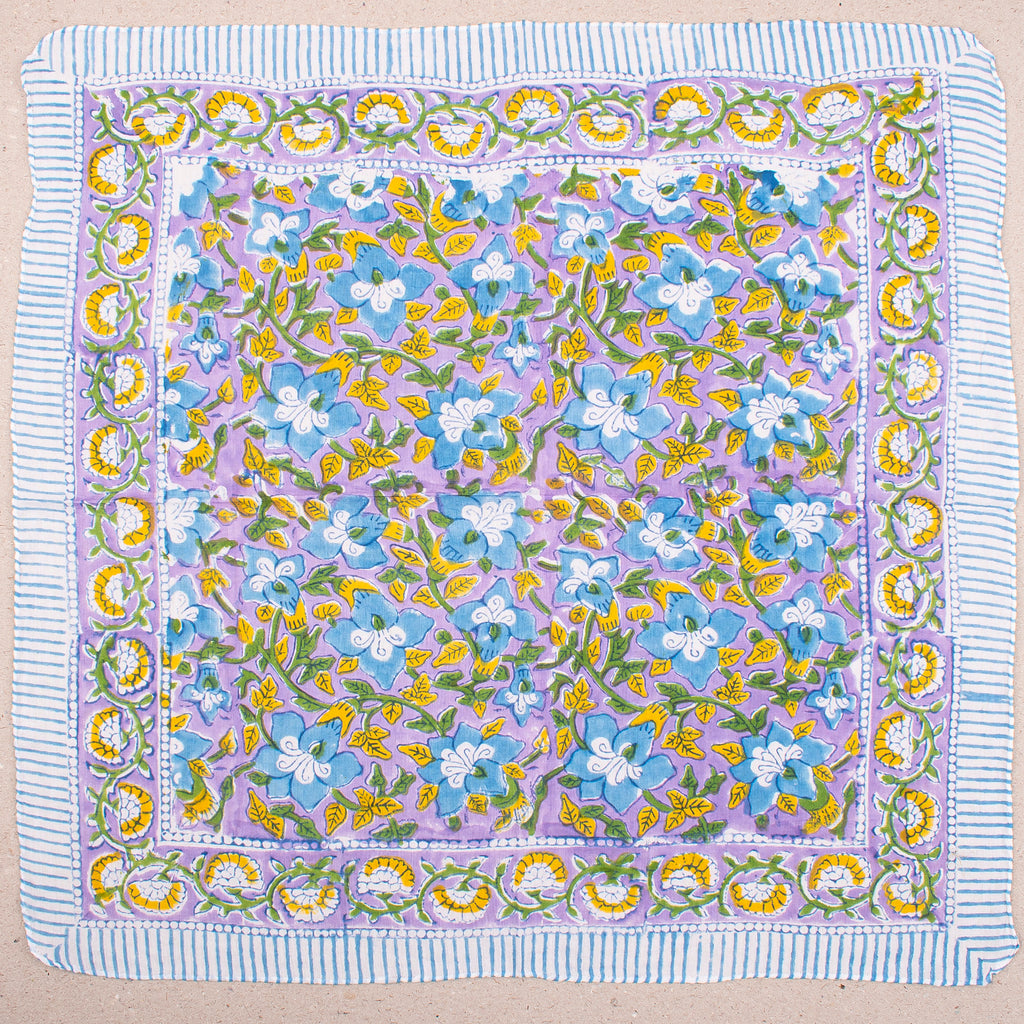 Handmade Reusable Cotton Bandanas With Floral Prints, Lightweight Headband For Neck Or Face, Bohemian Fashion For Her, Summer Wrap Gift