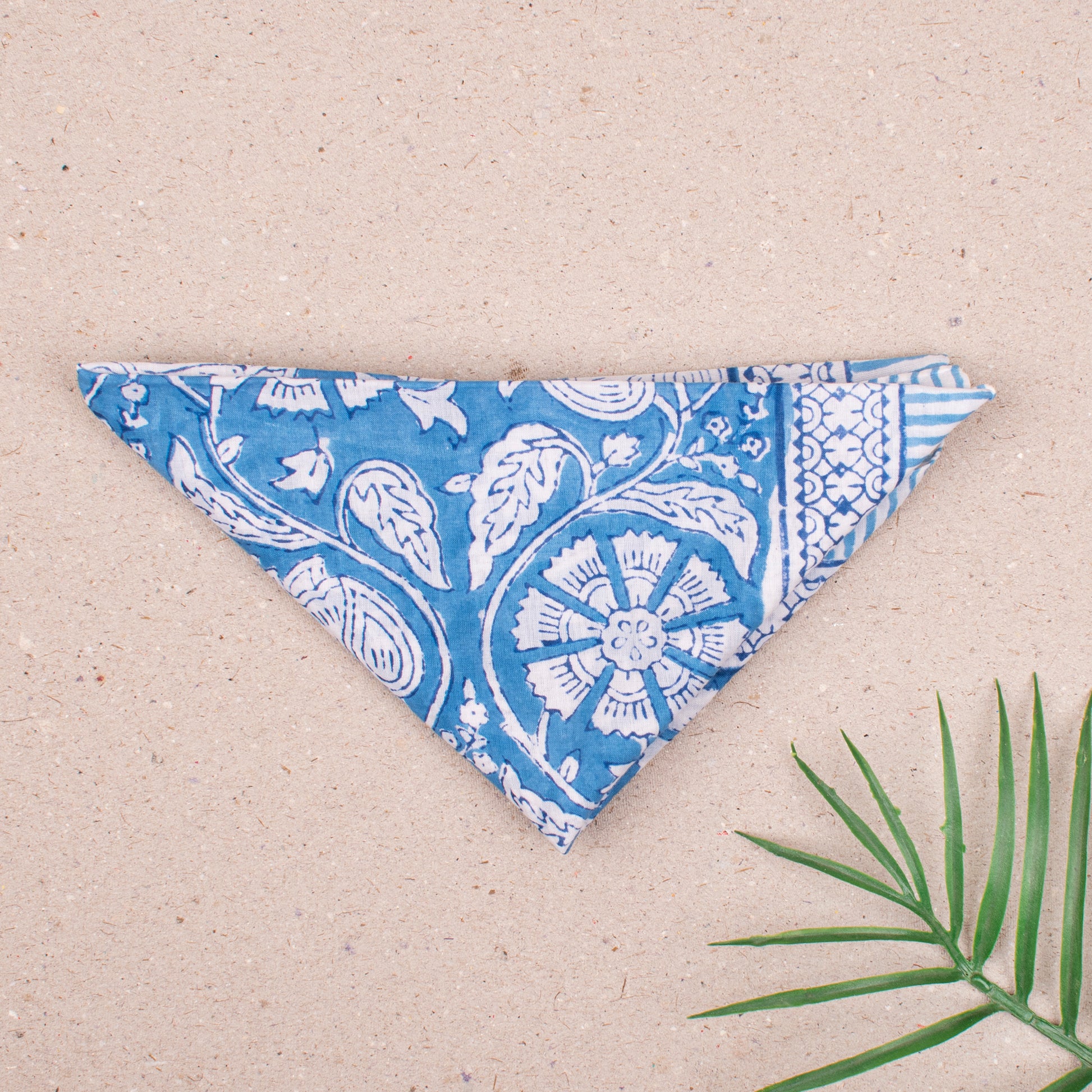 Eco-Friendly Handmade Cotton Bandana Headband Scarf, Reusable Block Print Headband Bandana for Men, Gift For Her