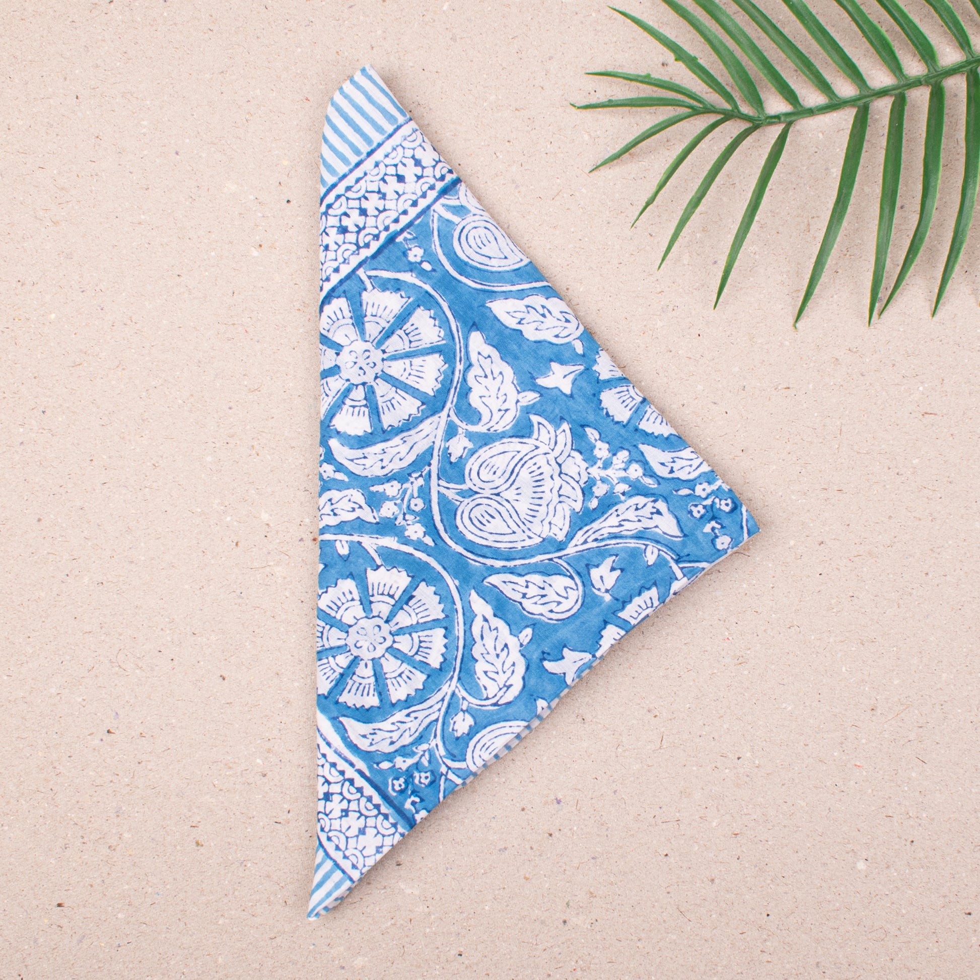 Eco-Friendly Handmade Cotton Bandana Headband Scarf, Reusable Block Print Headband Bandana for Men, Gift For Her