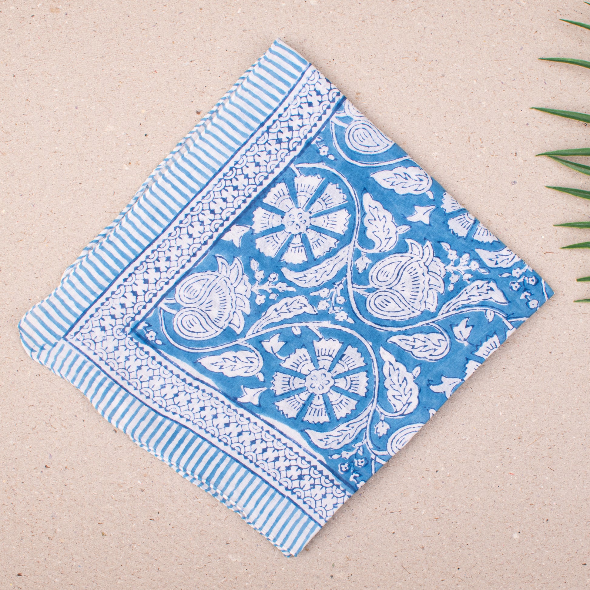 Eco-Friendly Handmade Cotton Bandana Headband Scarf, Reusable Block Print Headband Bandana for Men, Gift For Her