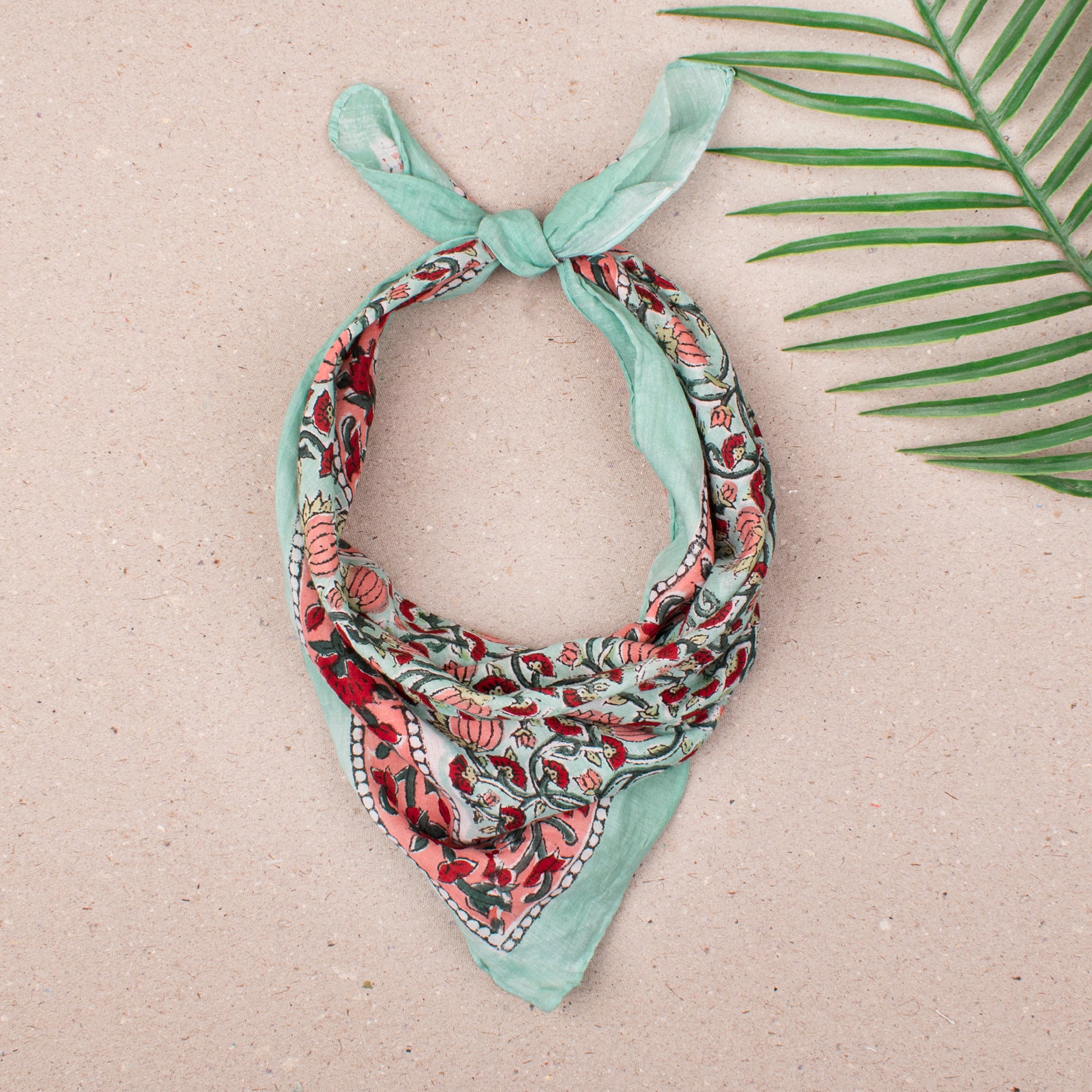 Eco-Friendly & Reusable Handmade Cotton Bandanas for Men & Women, Organic Floral Printed Headband Bandana Scarf, Gift For Her