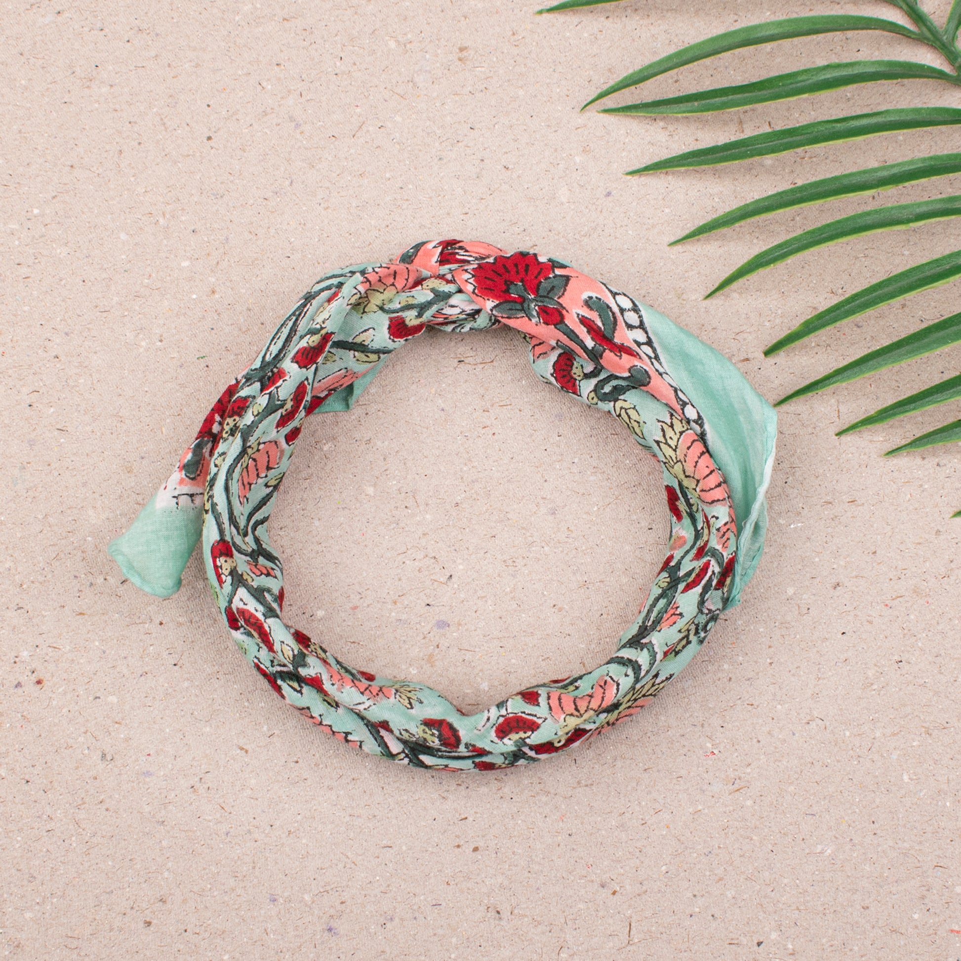 Eco-Friendly & Reusable Handmade Cotton Bandanas for Men & Women, Organic Floral Printed Headband Bandana Scarf, Gift For Her
