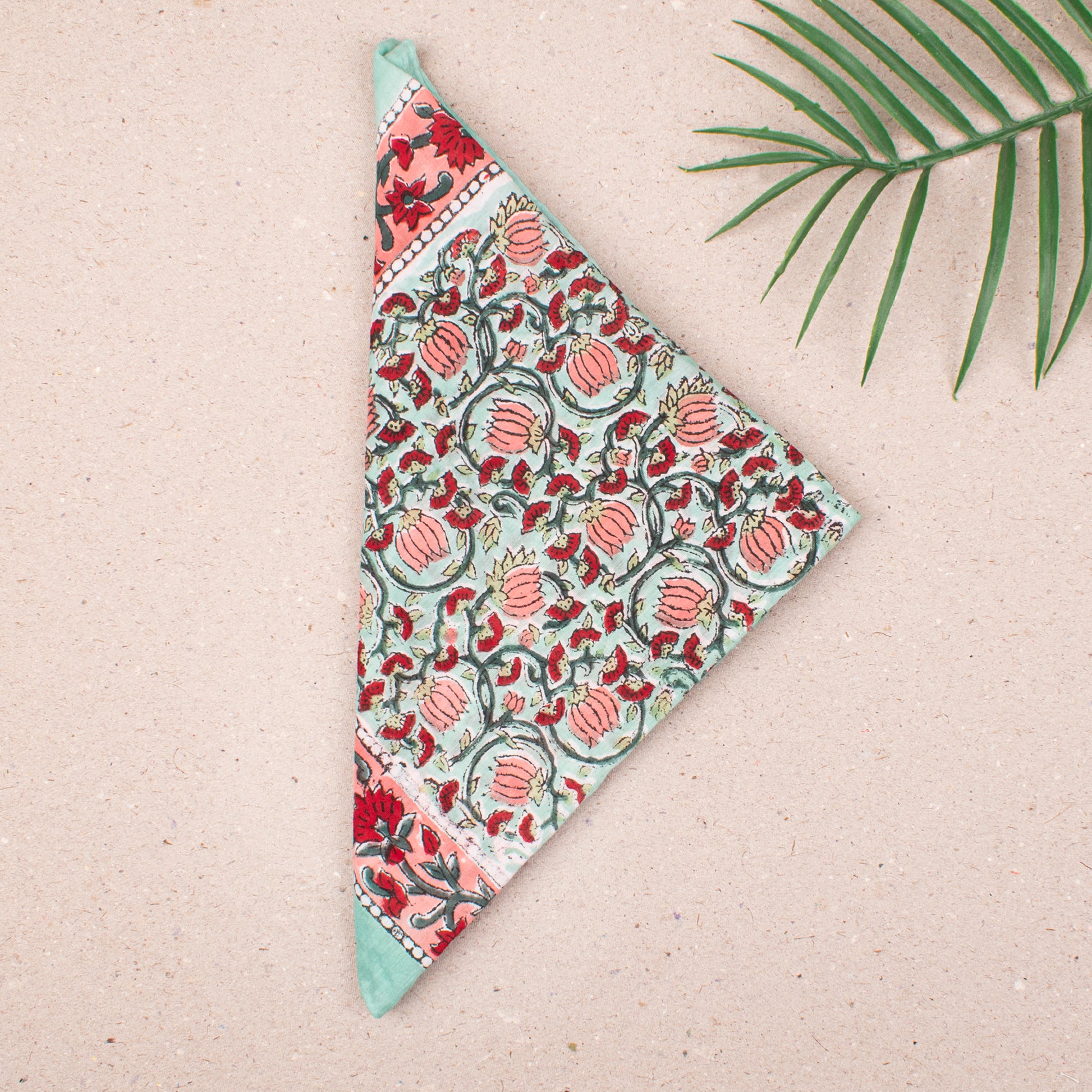 Eco-Friendly & Reusable Handmade Cotton Bandanas for Men & Women, Organic Floral Printed Headband Bandana Scarf, Gift For Her