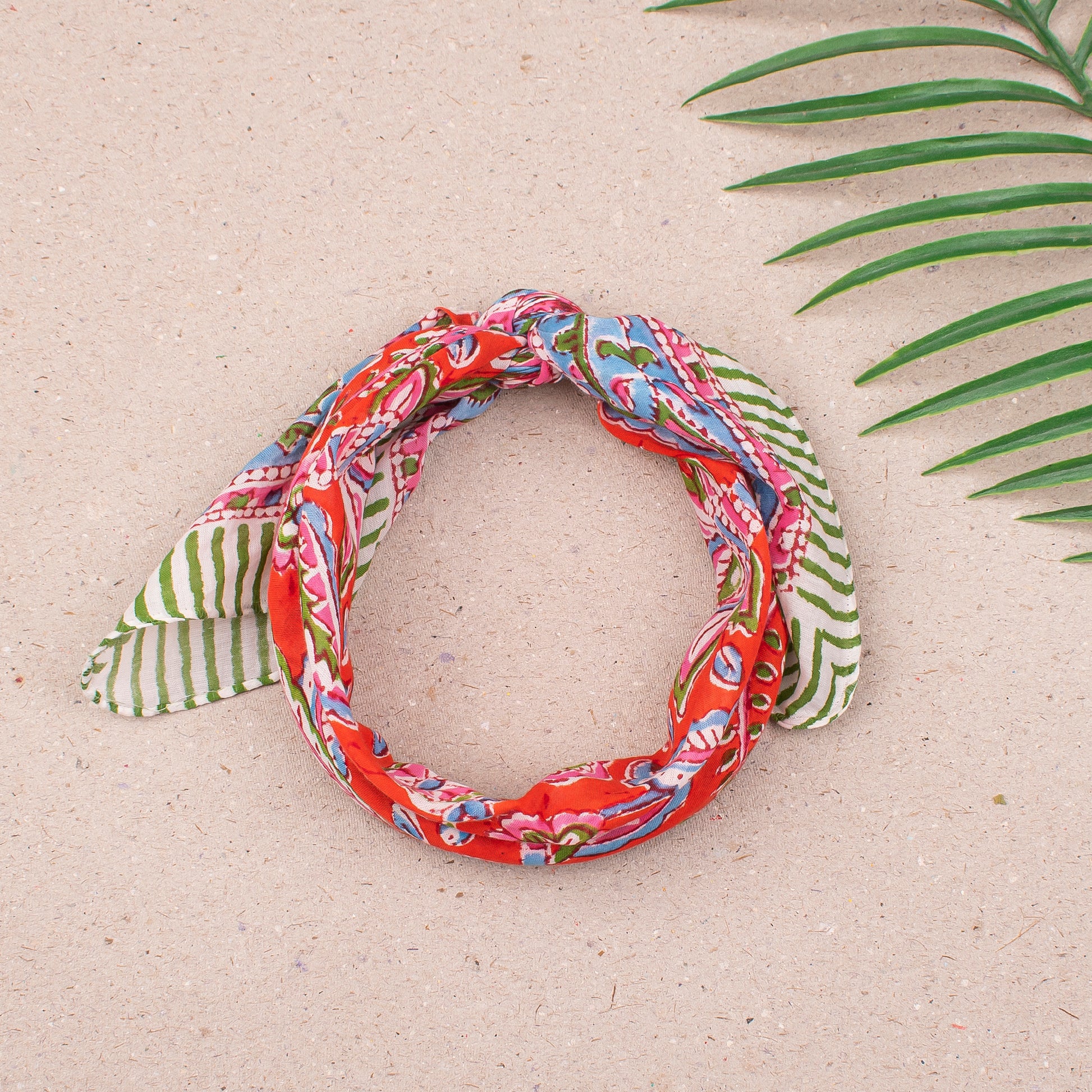 Reusable Handmade Cotton Bandanas, Lightweight Floral Printed Headband Bandana Scarf for Men & Women, Gift For Her