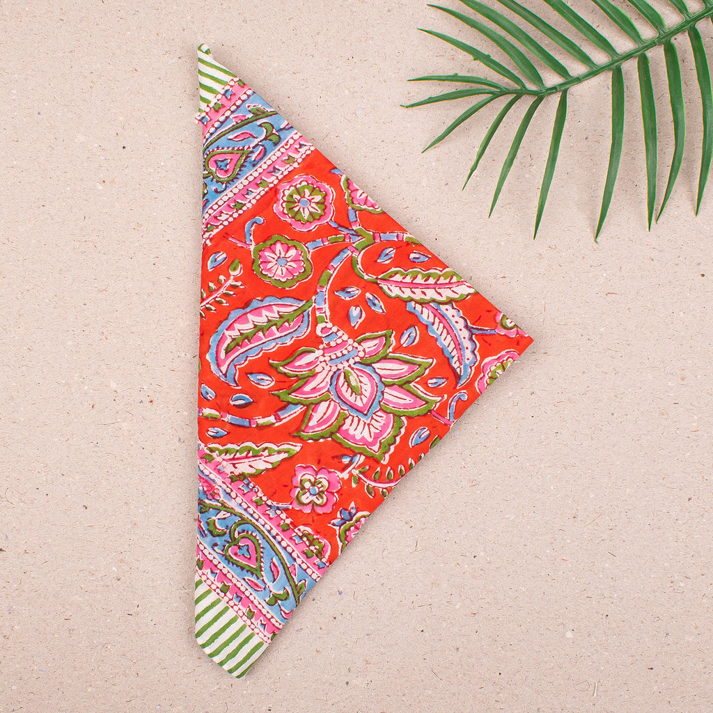 Reusable Handmade Cotton Bandanas, Lightweight Floral Printed Headband Bandana Scarf for Men & Women, Gift For Her