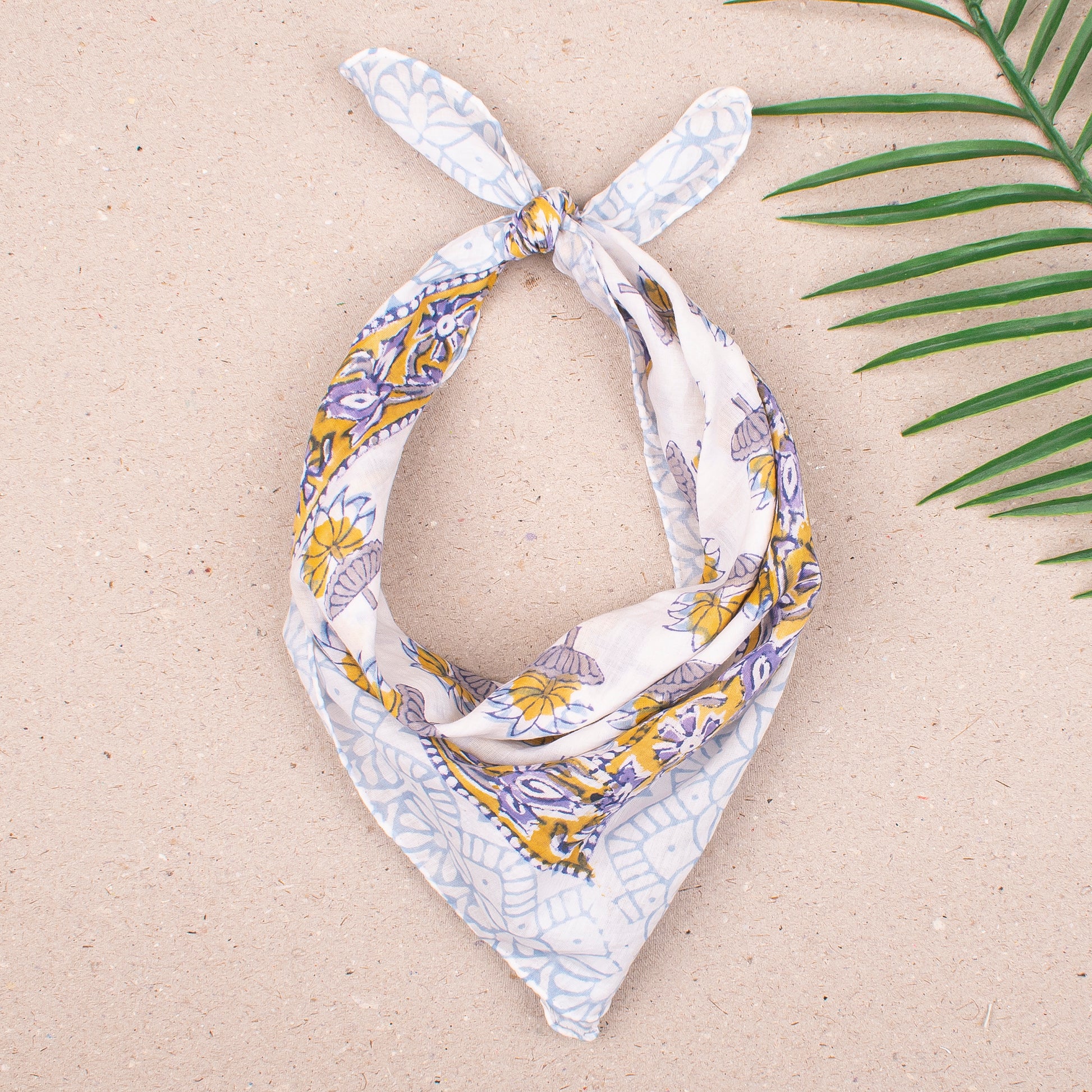 Boho Style Cotton Bandana Headband Scarf, Lightweight Headwrap For Face, Summer Style For Men & Women