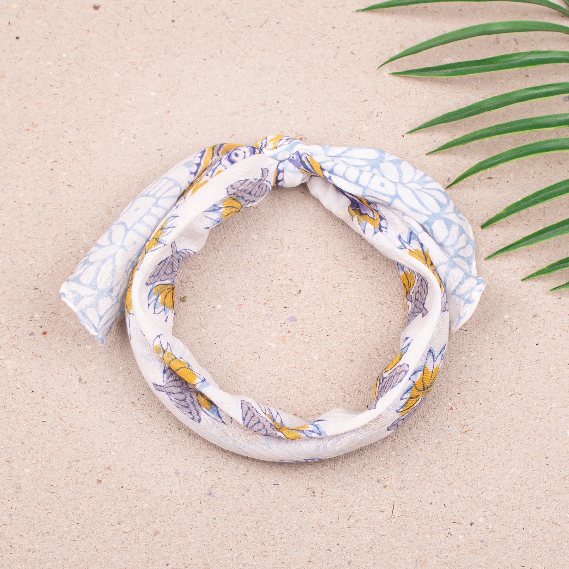 Boho Style Cotton Bandana Headband Scarf, Lightweight Headwrap For Face, Summer Style For Men & Women