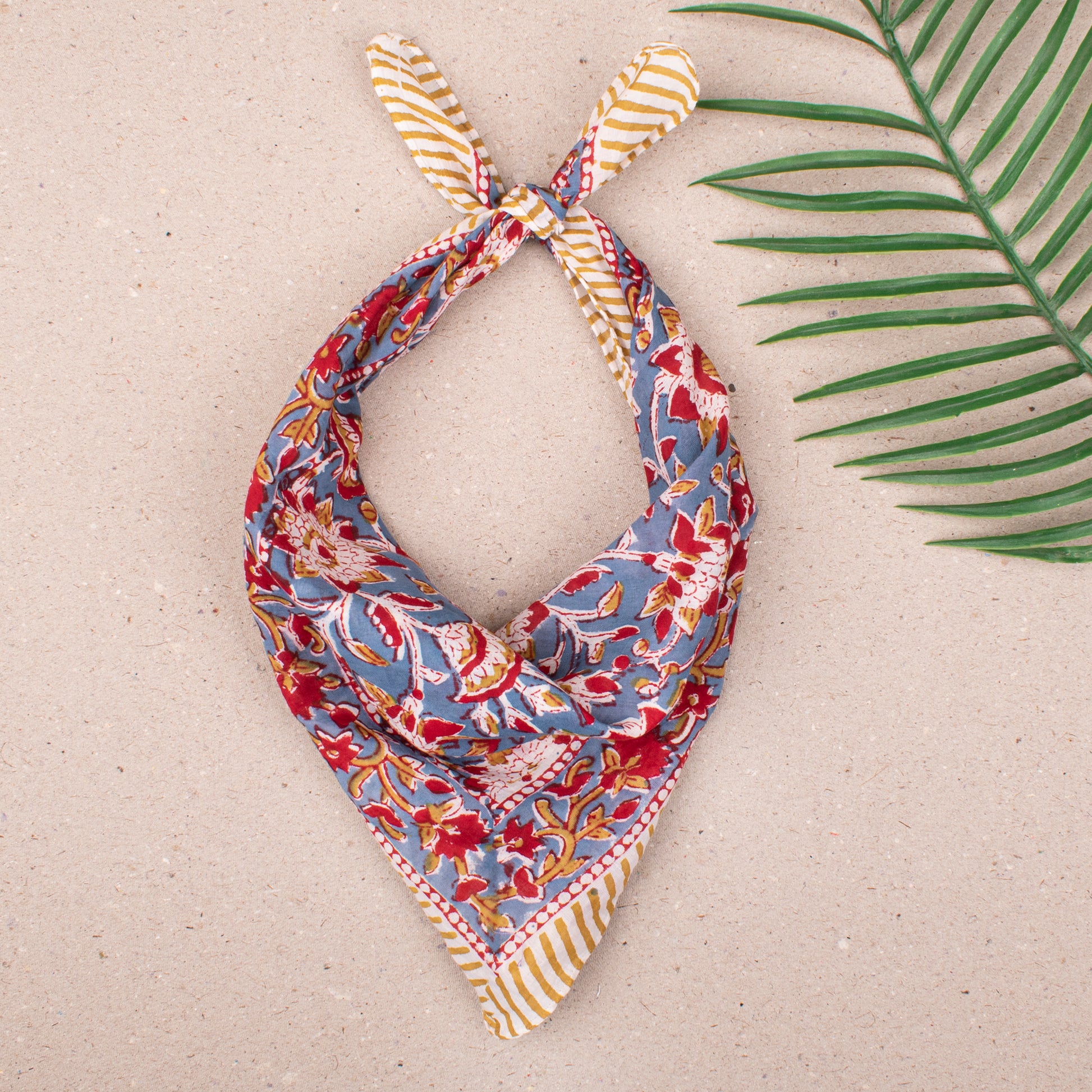 Hand Block Printed Cotton Bandanas for Men & Women, Reusable Headwrap For Him Or Her, Stylish Headband Bandana