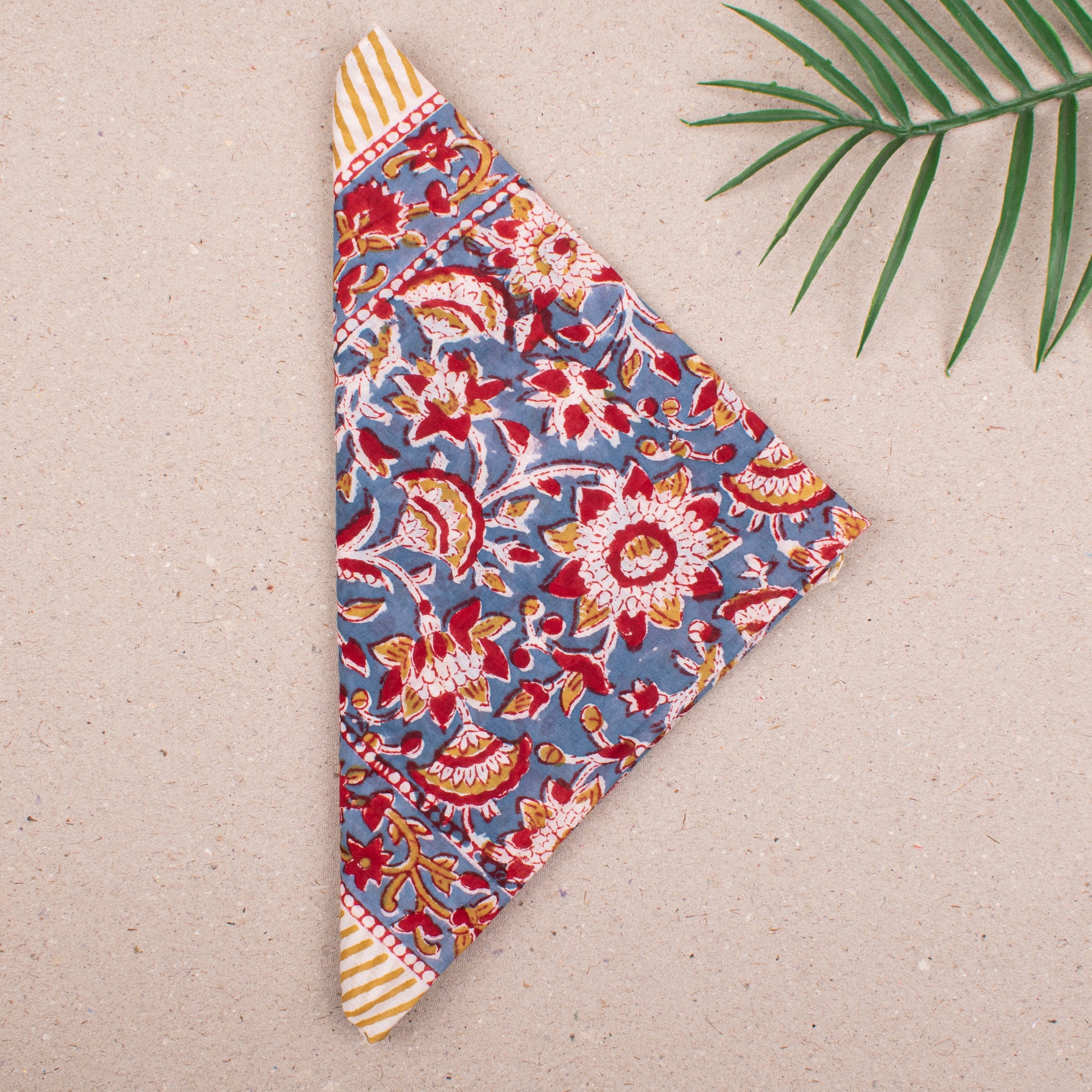 Hand Block Printed Cotton Bandanas for Men & Women, Reusable Headwrap For Him Or Her, Stylish Headband Bandana