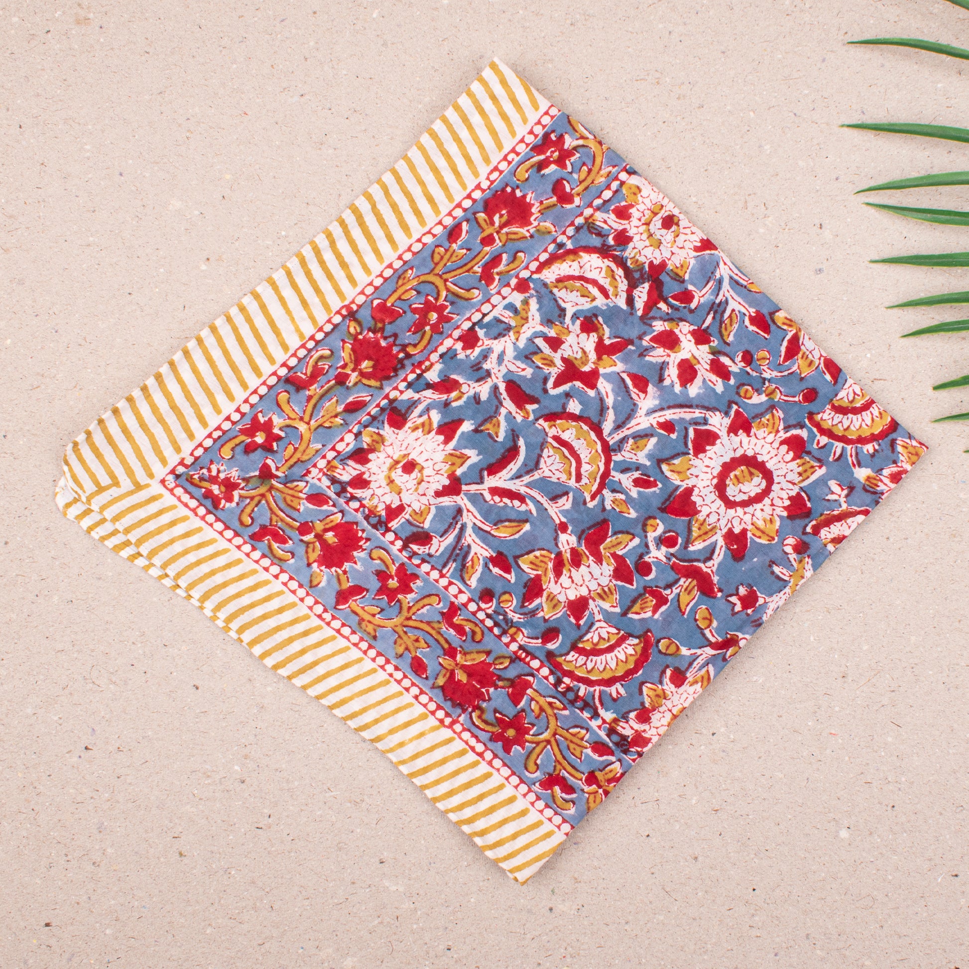 Hand Block Printed Cotton Bandanas for Men & Women, Reusable Headwrap For Him Or Her, Stylish Headband Bandana