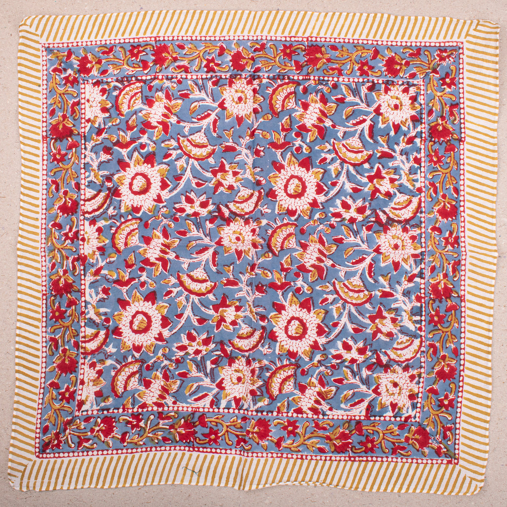 Hand Block Printed Cotton Bandanas for Men & Women, Reusable Headwrap For Him Or Her, Stylish Headband Bandana