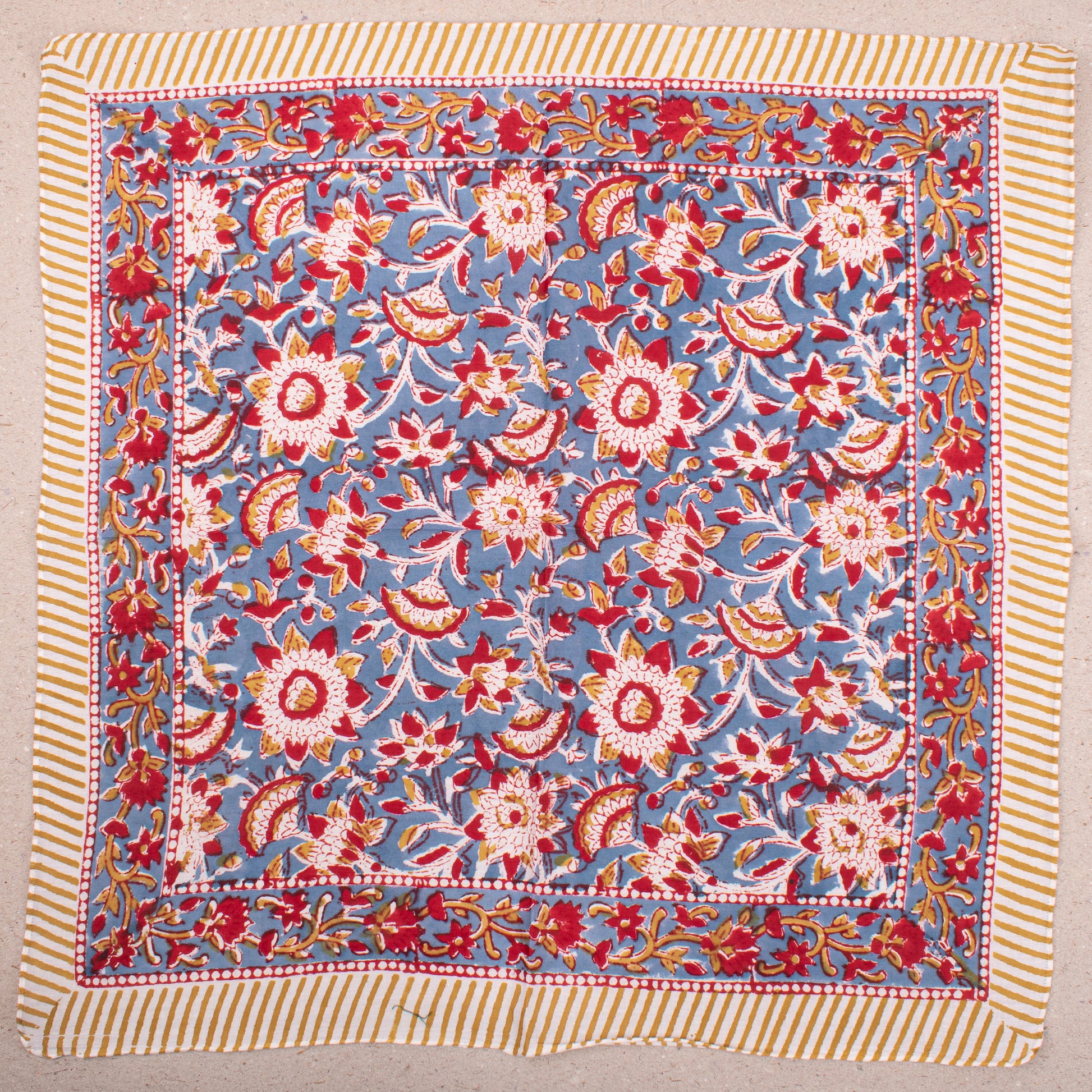 Hand Block Printed Cotton Bandanas for Men & Women, Reusable Headwrap For Him Or Her, Stylish Headband Bandana