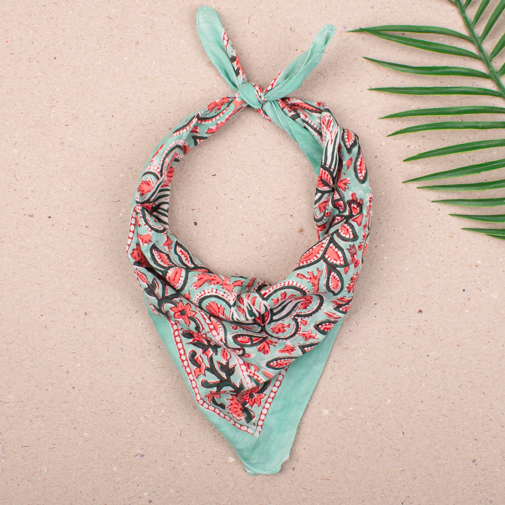 Eco-Friendly Hand Block Printed Cotton Bandanas for Men & Women, Reusable Headwrap For Him Or Her, Stylish Headband Bandana