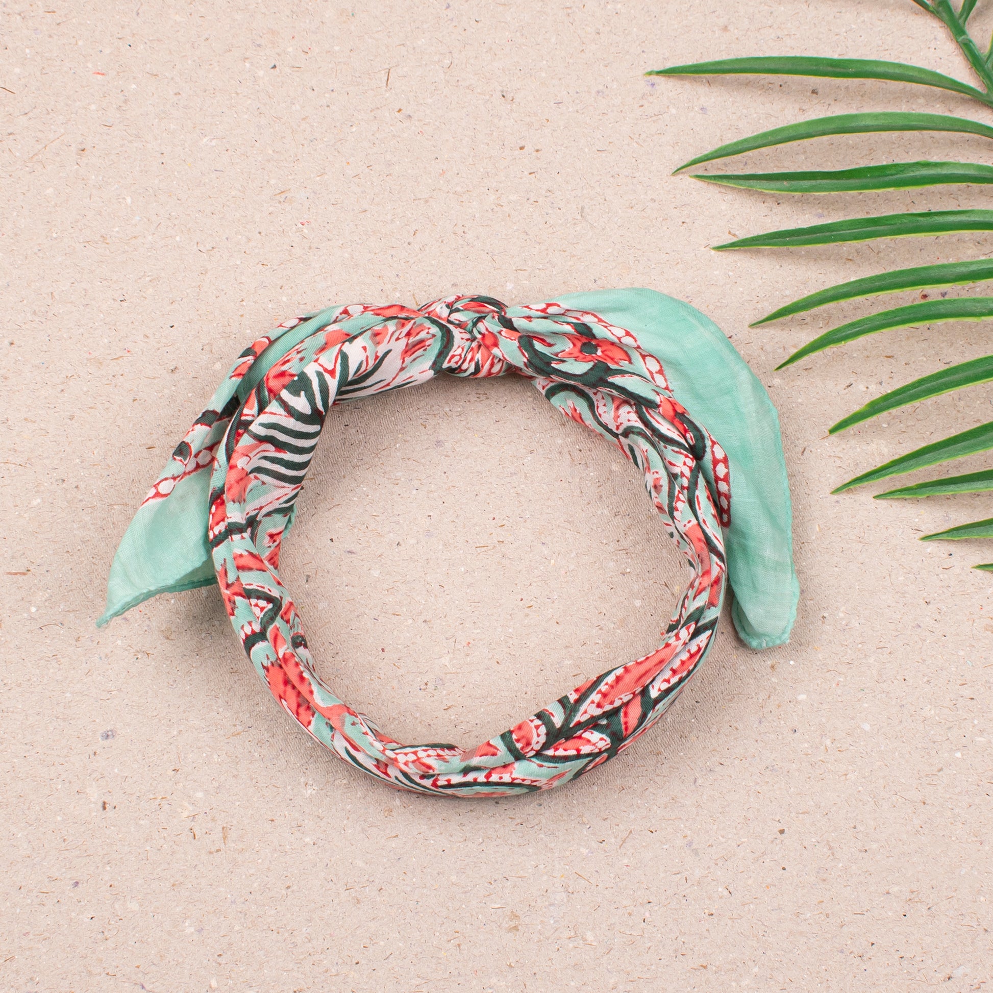 Eco-Friendly Hand Block Printed Cotton Bandanas for Men & Women, Reusable Headwrap For Him Or Her, Stylish Headband Bandana