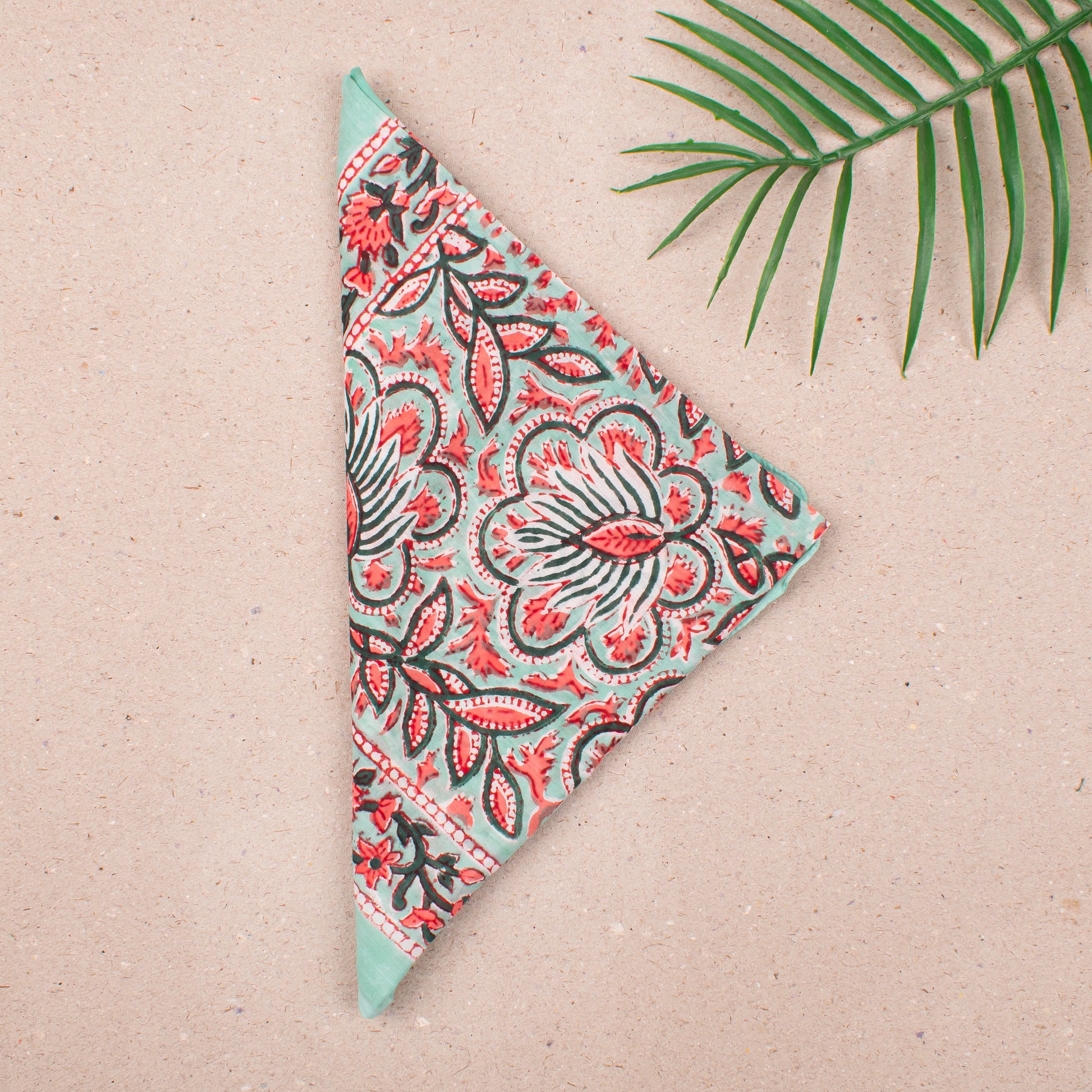 Eco-Friendly Hand Block Printed Cotton Bandanas for Men & Women, Reusable Headwrap For Him Or Her, Stylish Headband Bandana
