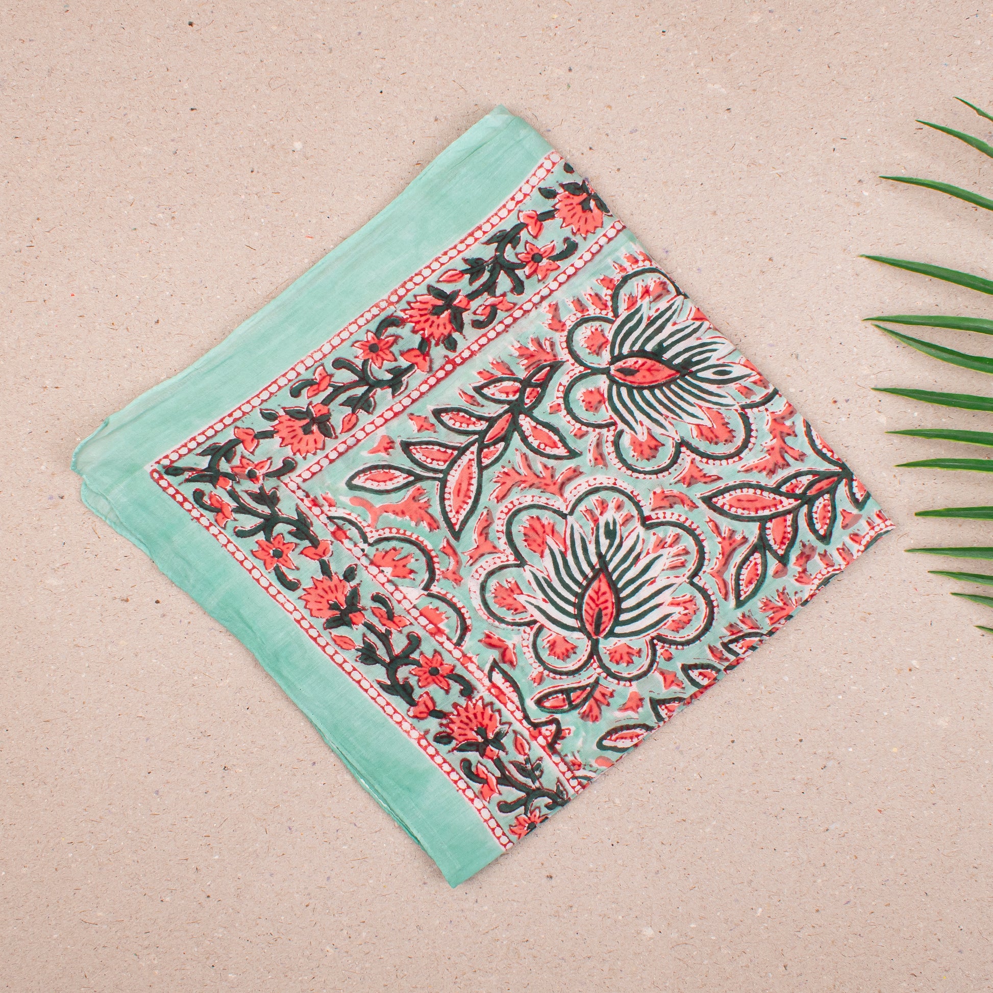 Eco-Friendly Hand Block Printed Cotton Bandanas for Men & Women, Reusable Headwrap For Him Or Her, Stylish Headband Bandana