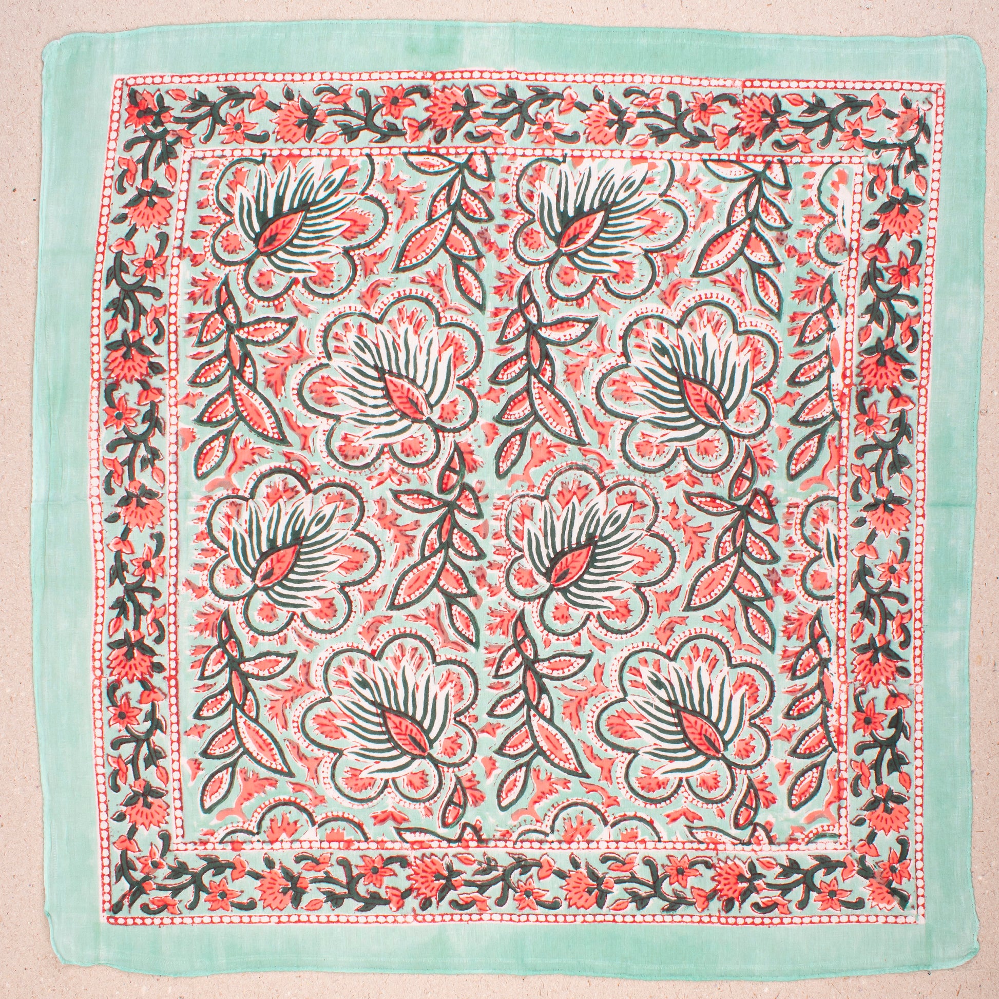 Eco-Friendly Hand Block Printed Cotton Bandanas for Men & Women, Reusable Headwrap For Him Or Her, Stylish Headband Bandana