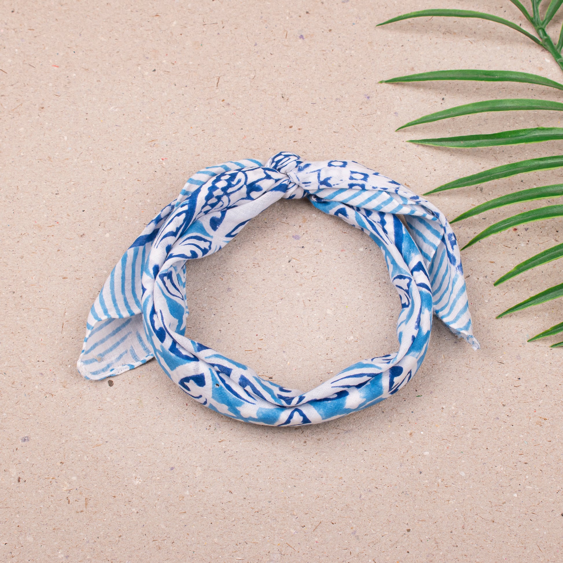 Handmade Summer Cotton Bandana Scarf, Lightweight Cotton Headwrap For Men & Women, Boho Floral Printed Reusable Accessory