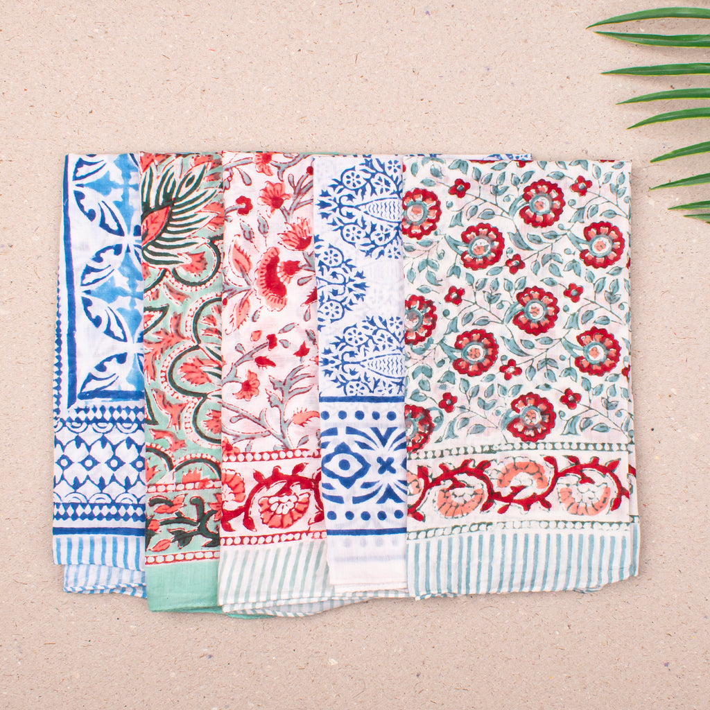 Boho Inspired Cotton Bandana Scarf, Handmade Lightweight Headwrap For Face, Neck Or Hair, Summer Style For Men & Women - 15pcs