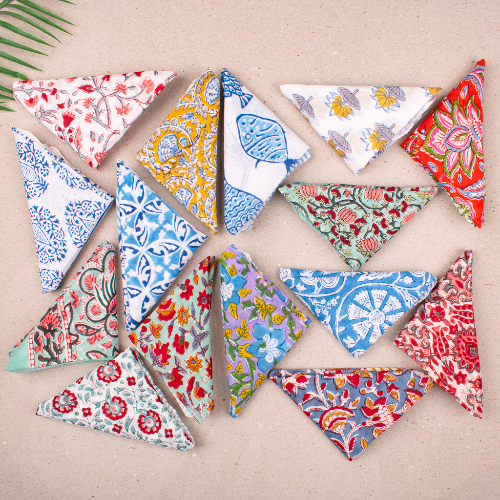 Boho Inspired Cotton Bandana Scarf, Handmade Lightweight Headwrap For Face, Neck Or Hair, Summer Style For Men & Women - 15pcs