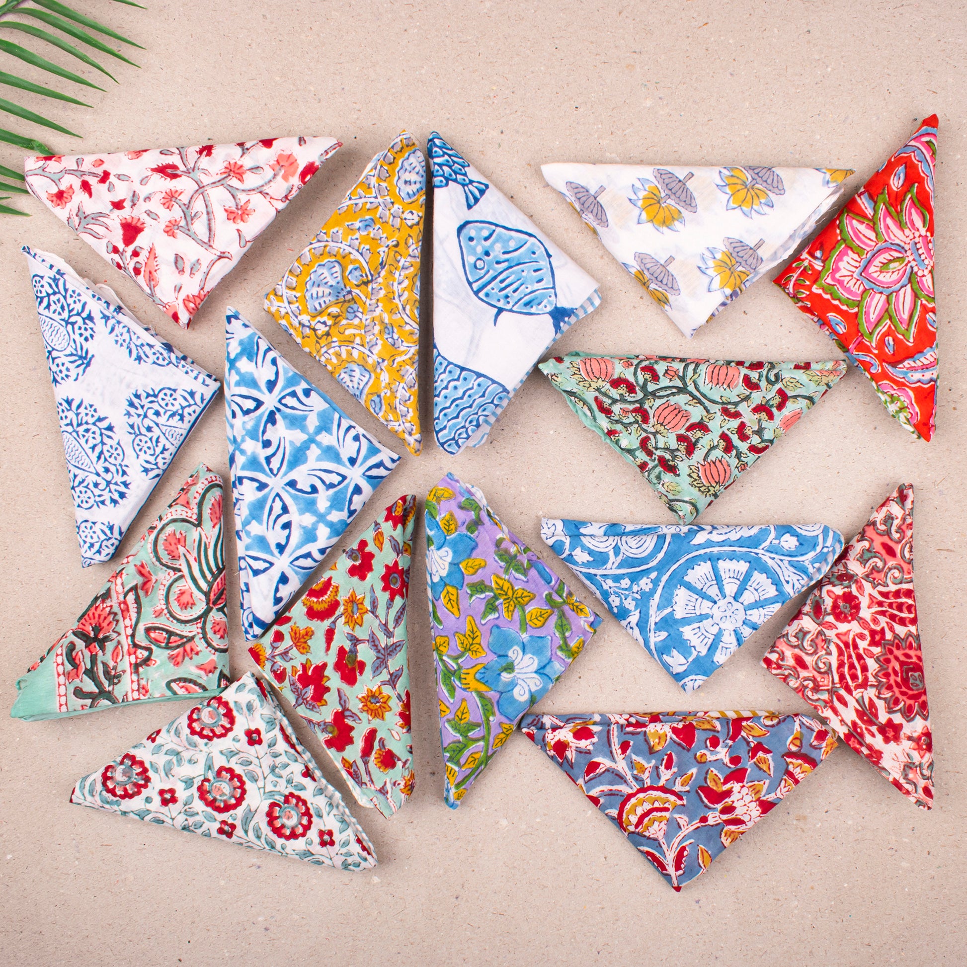 Boho Inspired Cotton Bandana Scarf, Handmade Lightweight Headwrap For Face, Neck Or Hair, Summer Style For Men & Women - 15pcs