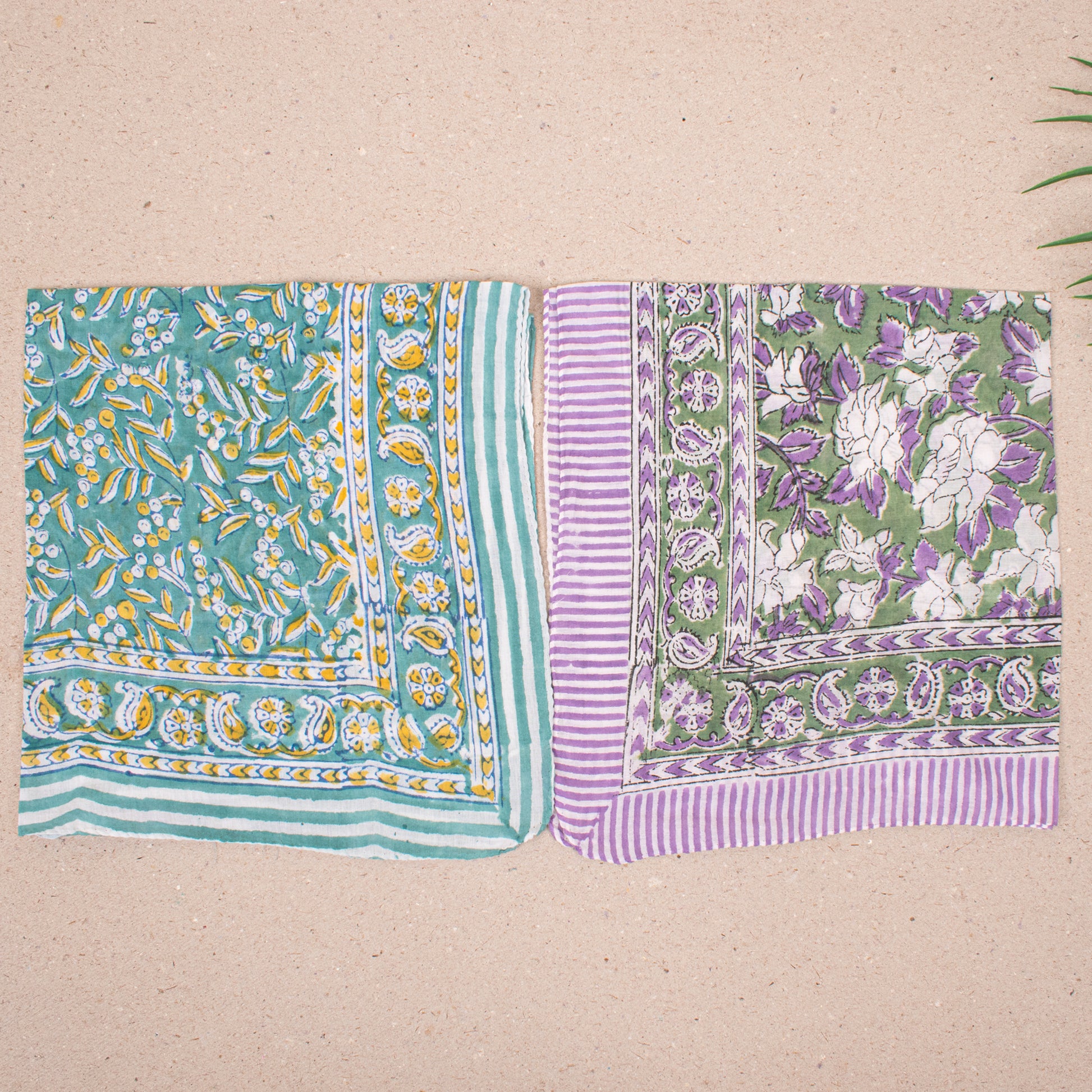 Set of 10 - Paisley & Floral Organic Cotton Bandanas, Handmade Scarf Everyday Accessory, Boho Hair Or Neck Wrap, Sustainable Fashion Gift Accessory