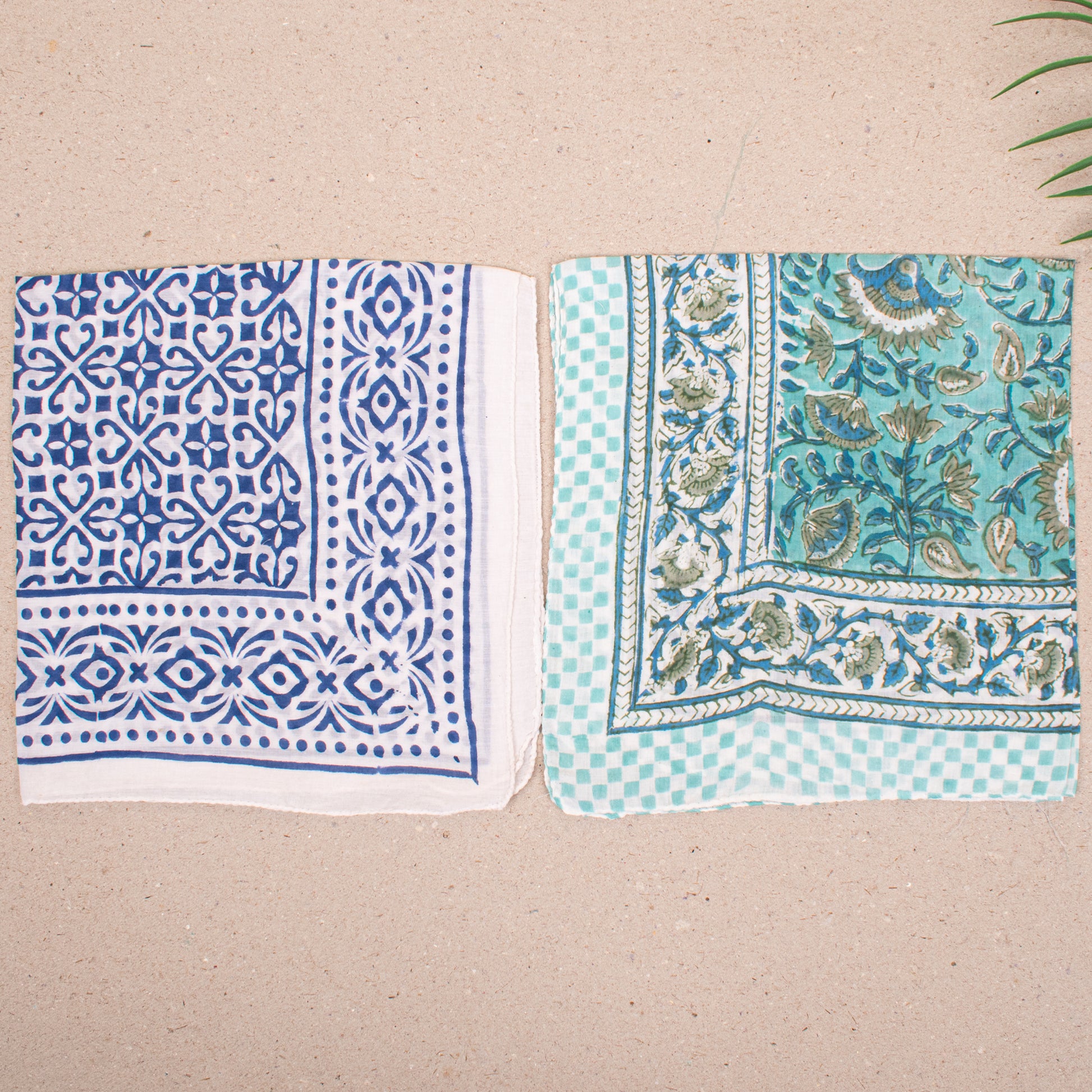 Set of 10 - Cotton Bandana, Hand Block Printed Paisley Scarf, Hair Or Neck Wrap, Boho Sustainable Accessory, Eco-Friendly Fashion Gift