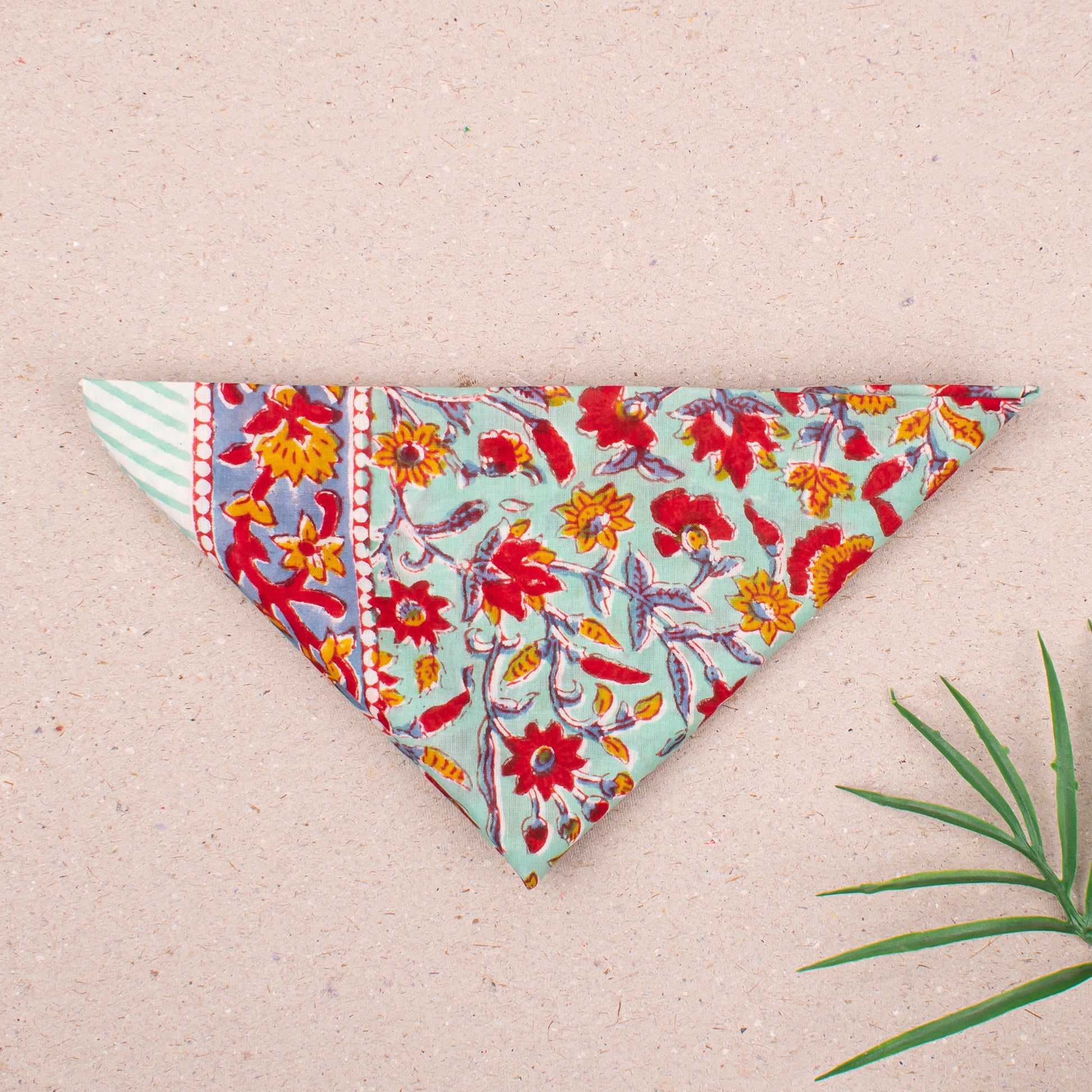 100% Pure Cotton Bandanas for Men & Women, Organic Headband Bandana Wrap for Men, Block Printed Bandana in Bohemian Style