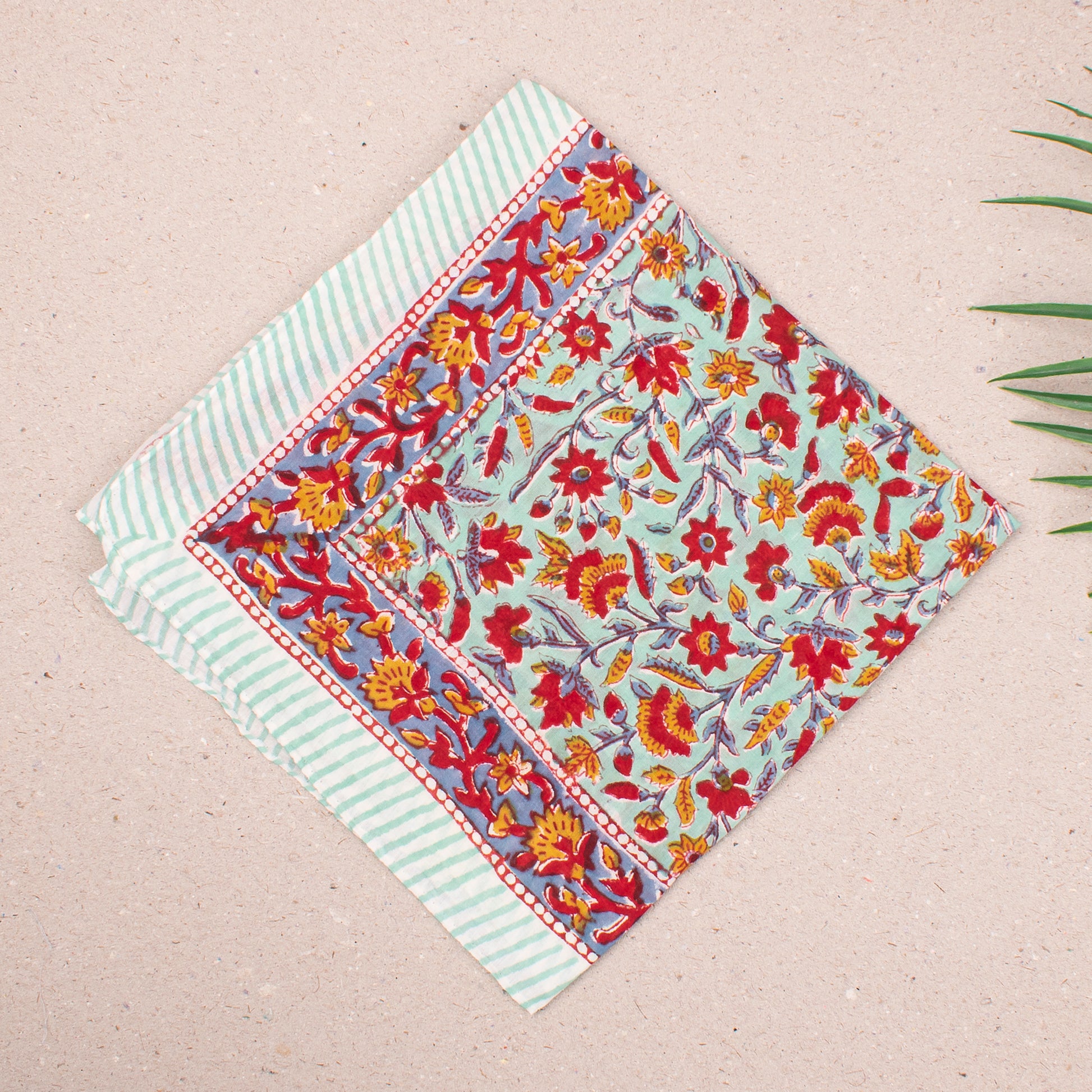 100% Pure Cotton Bandanas for Men & Women, Organic Headband Bandana Wrap for Men, Block Printed Bandana in Bohemian Style
