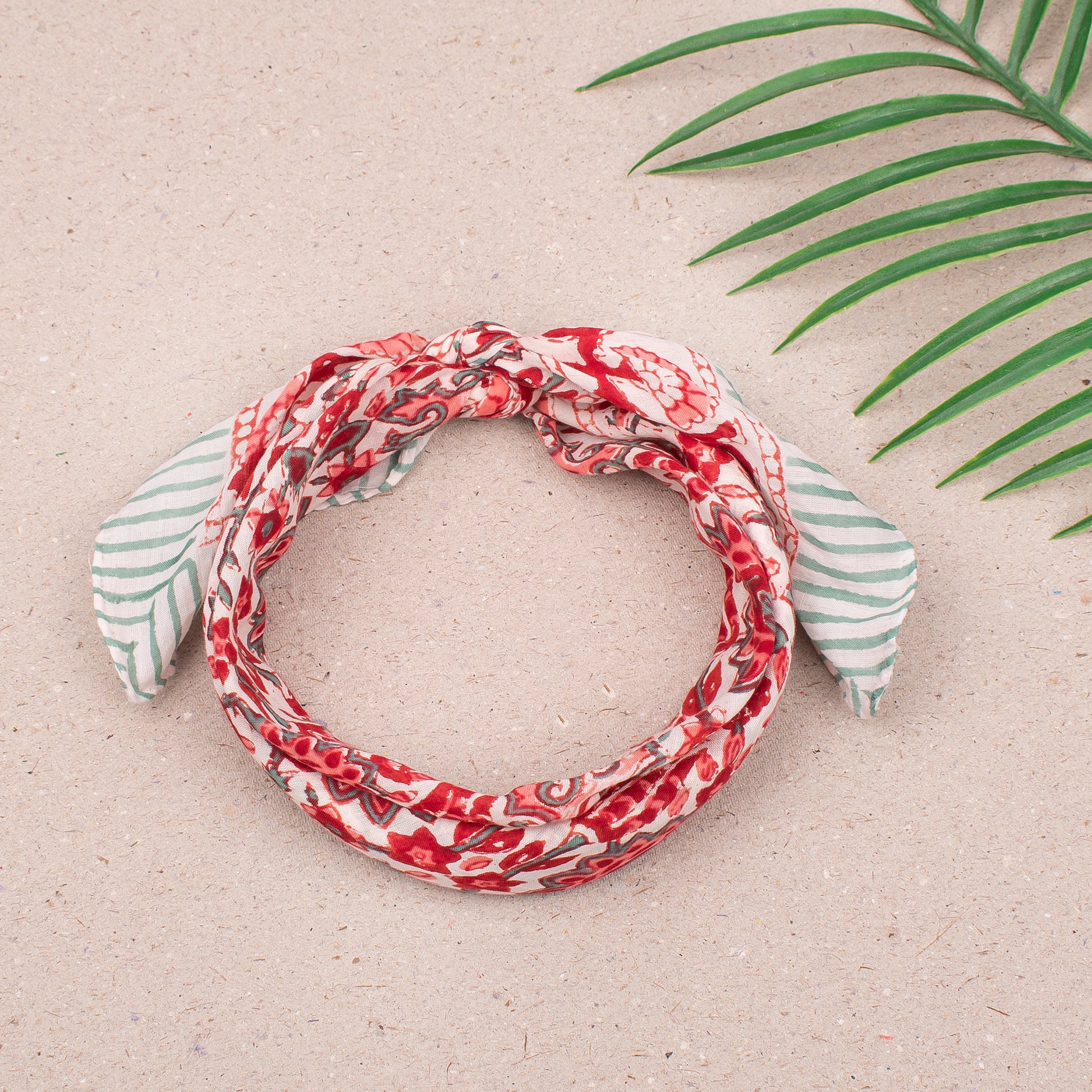 Handmade Printed Cotton Bandanas With Floral Prints, Lightweight Headband For Neck Or Face, Bohemian Fashion For Her, Summer Wrap Gift