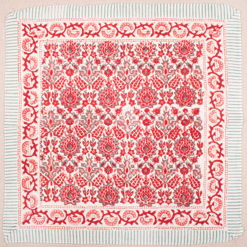 Handmade Printed Cotton Bandanas With Floral Prints, Lightweight Headband For Neck Or Face, Bohemian Fashion For Her, Summer Wrap Gift